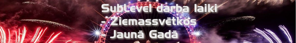 SubLevel darba laiks Ziemassvētkos