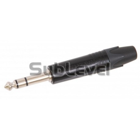 Connettore Audio Dorato Spinotto Neutrik NP3RX-B - Connettore Jack 6.35mm (1/4") Angolato 90°, Stereo TRS, Placcatura In Oro, Colore Nero Srg Ssr